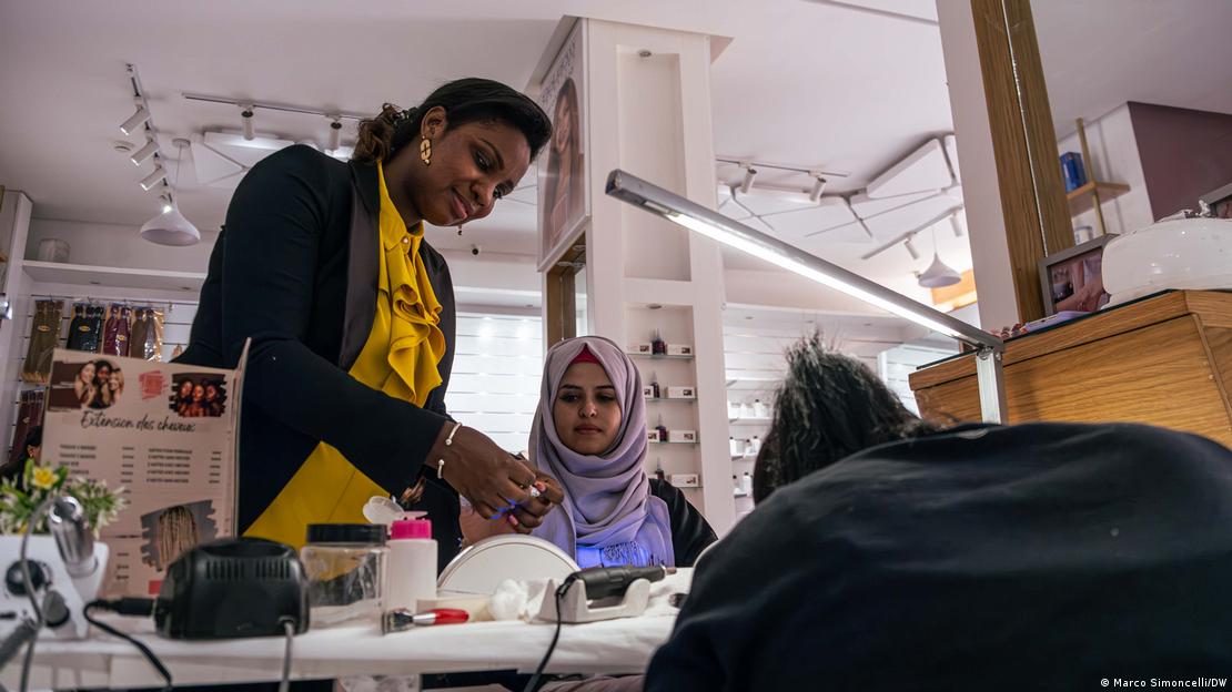 Many Moroccan women also frequent Khady Wade Balde's hairdressing salon in Agadir