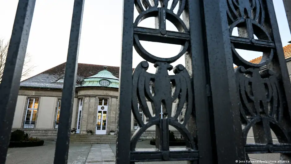 Venue of the secret meeting: Landhaus Adlon, seen here through the gates, in Potsdam