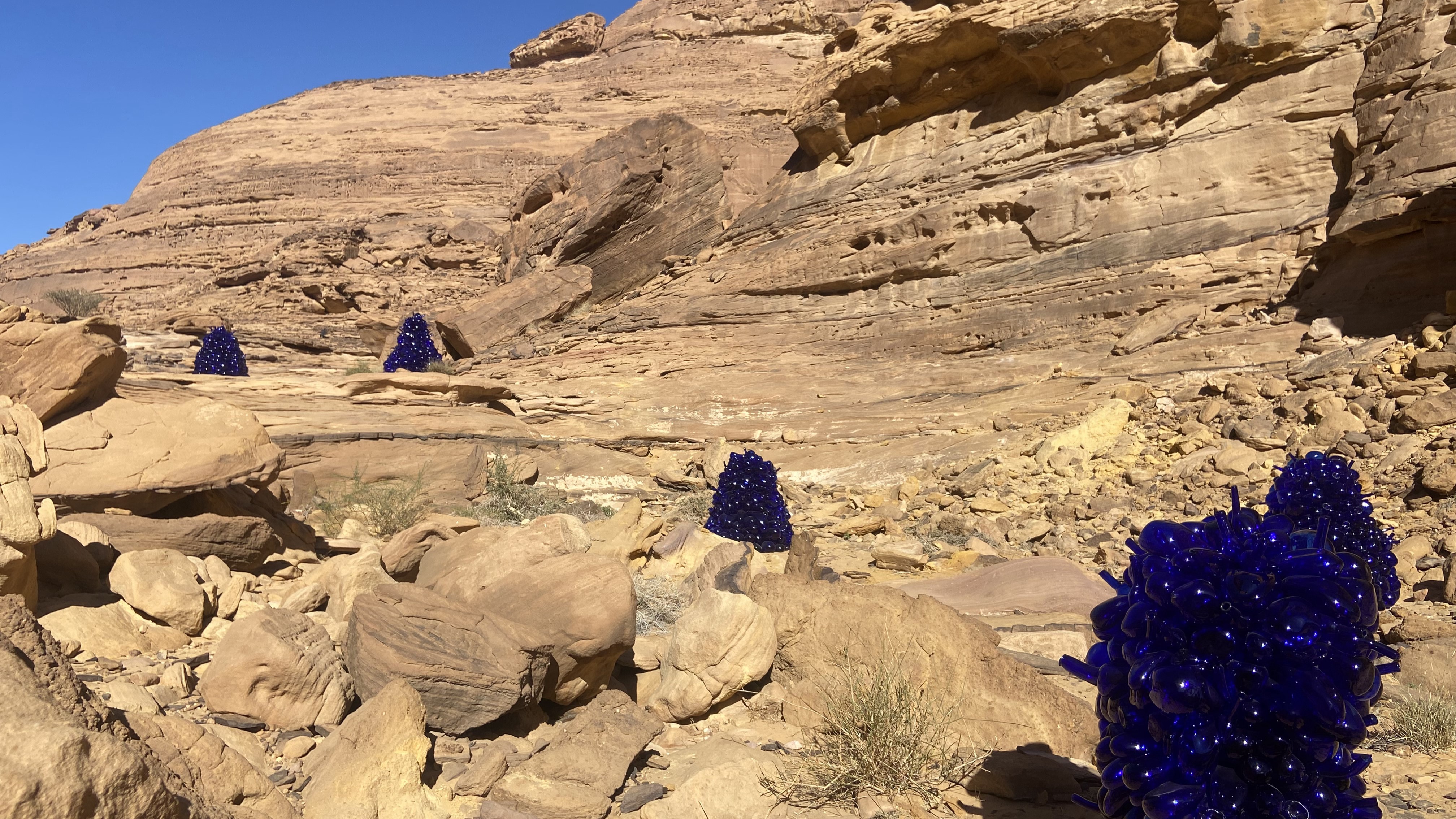 Art installation at the Desert X AlUla 2024 exhibition in Saudi Arabia