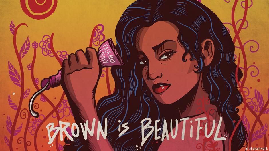 "Brown is Beautiful" by the Pakistani artist and designer Shehzil Malik