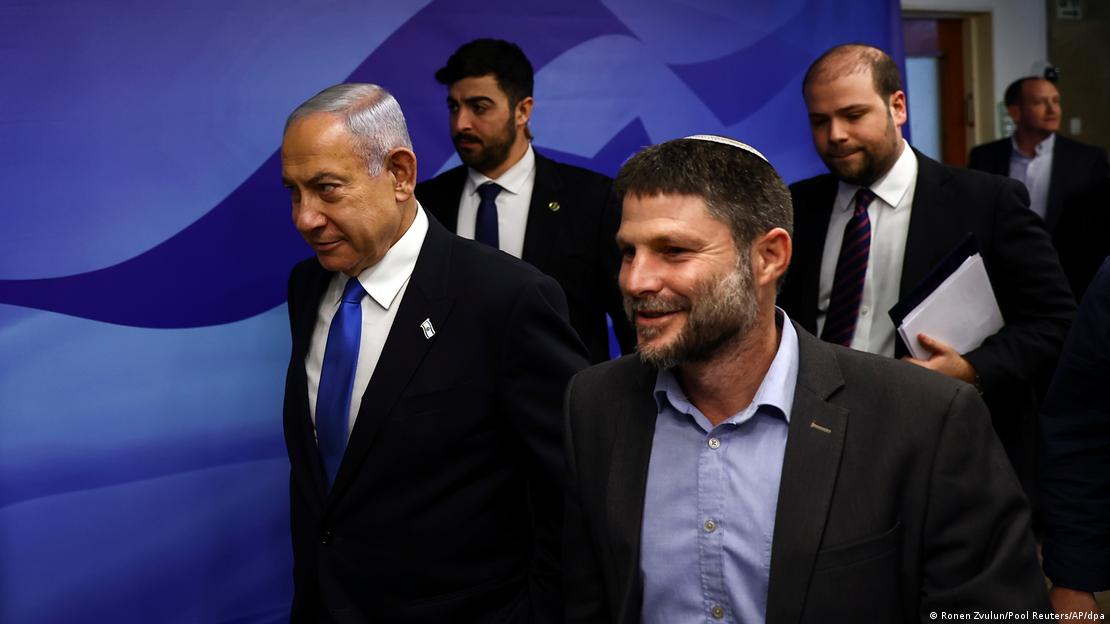 Israeli Prime Minister Benjamin Netanyahu (l.) and Finance Minister Bezalei Smotrich (archive photo)