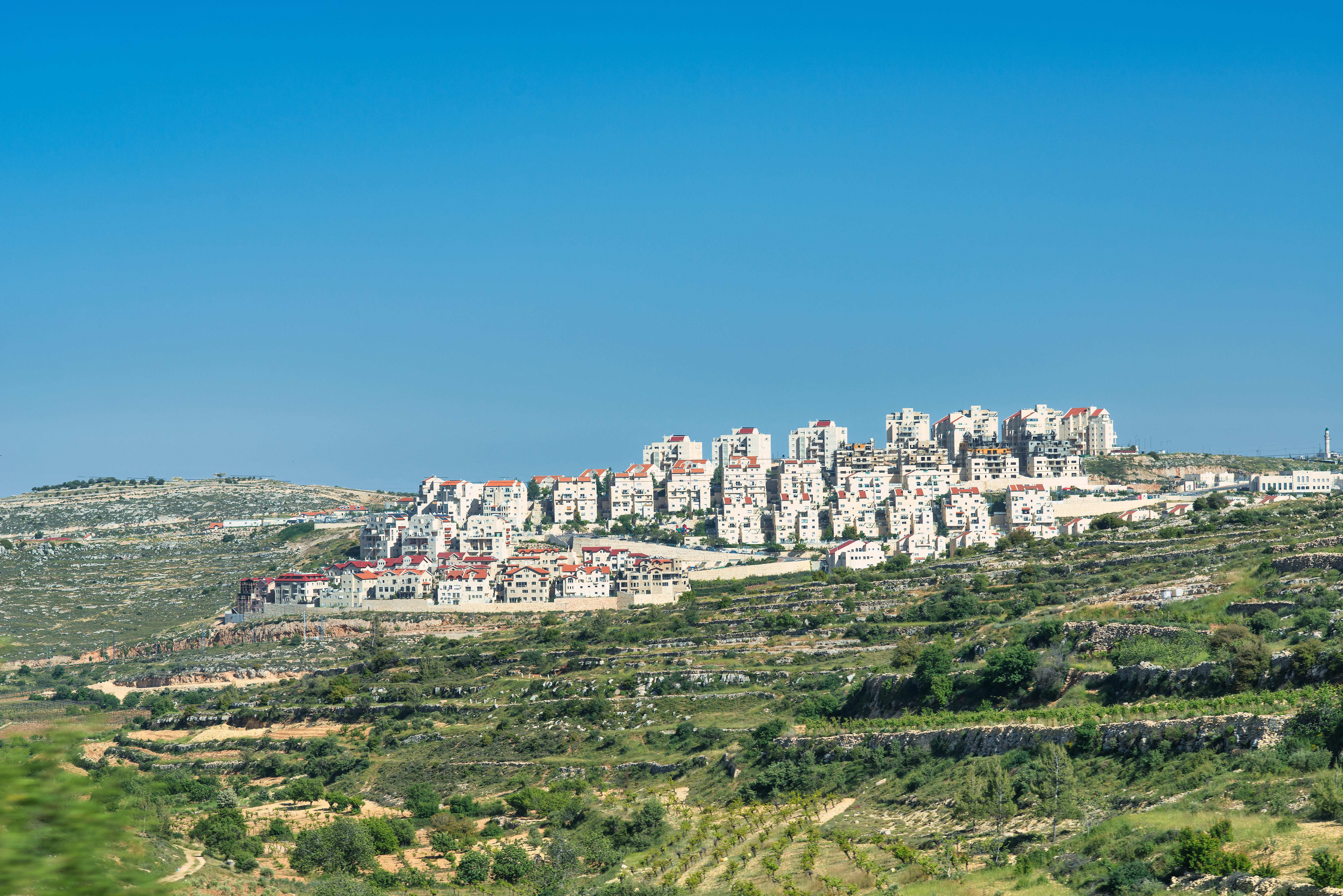 View of the Israeli settlement of Betar Illit in the West Bank.