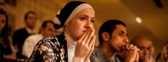 Students listening to Obama's speech at the University of Cairo (photo: White House)