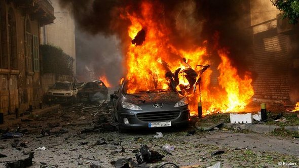 Sprengstoffanschlag auf dem Sassine-Platz im Beiruter Christen-Viertel Aschrafijeh; Foto: Reuters