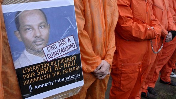 Free Al Hajj campaign protest in Brussels (photo: picture-alliance/dpa)