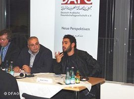 Parlamentskandidat Khalid Tallima in Berlin; Foto: DFAG