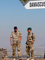 Blauhelmsoldaten auf dem Golan; Foto: dpa