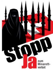 Plakat der Anti-Minarett-Kampagne