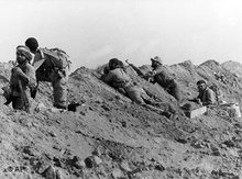 Soldaten ander iranisch-irkaischen Front in den 1980er Jahren; Foto: AP