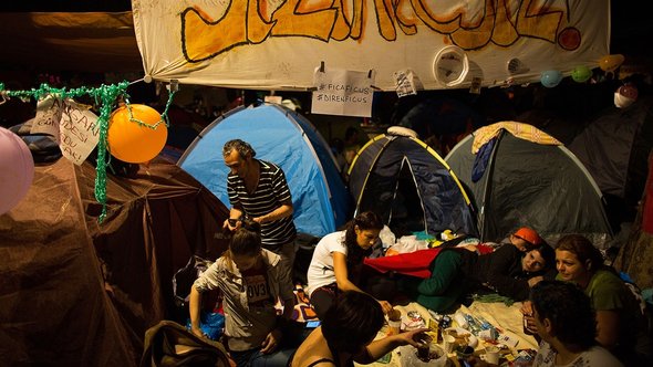 Aktivisten im Gezi-Park in Istanbul; Foto: Lam Yik Fei/Getty Images