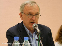 Hans-Ulrich Treichel bei einer Lesung in Urfa; Foto: Goethe Institut Istanbul