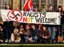 Anti-Wilders-Protest in London 2010; Foto: AP