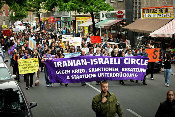 Demonstranten des Iranian-Israeli Circle, Foto: Jakob Huber