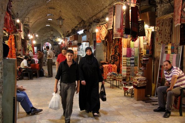 Der Souk von Aleppo; Foto: dpa