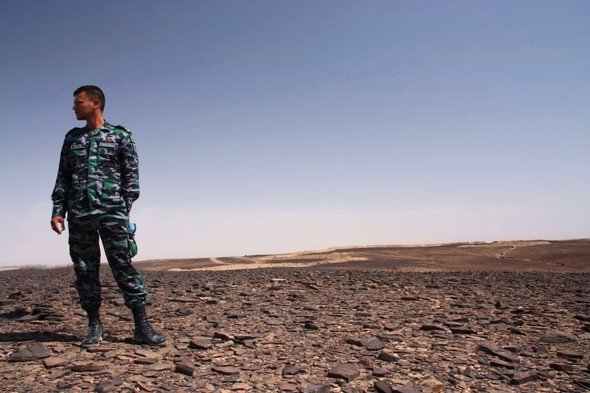 A UN soldier near Smara (photo: Annett Hellwig)