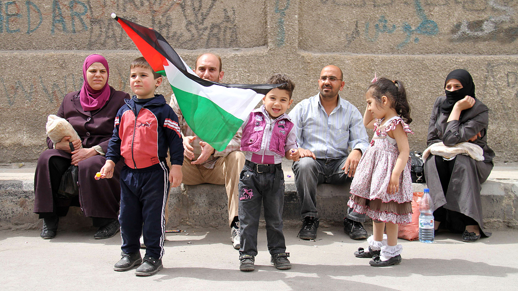 Palästinensische Flüchtlinge in Yarmuk, Damaskus; Foto: Getty Images/AFP