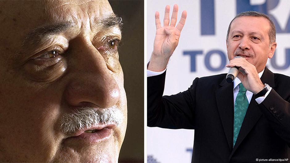 Fotomontage Fethullah Gülen (l.) und Recep Tayyip Erdogan; Quelle: DW