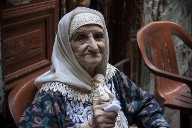 Umm Aref in the Shatila refugee camp (photo: Mohammad Reza Hassani)