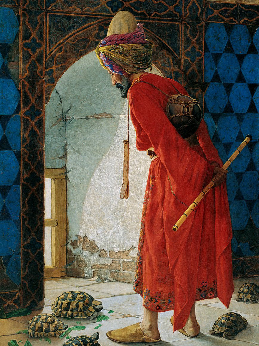 Osman Hamdi Beys "Schildkrötenerzieher"; Foto: gemeinfrei