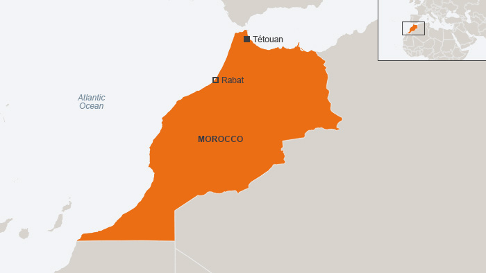 Map showing the location of Tétouan (photo: dw.de)