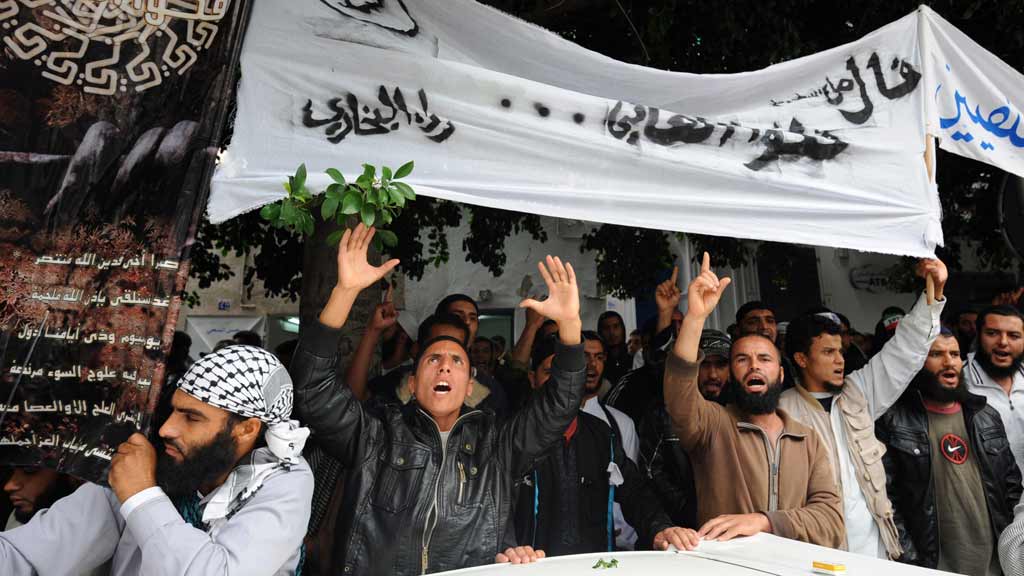 Salafisten in Tunis; Foto: FETHI BELAID/AFP/Getty Images