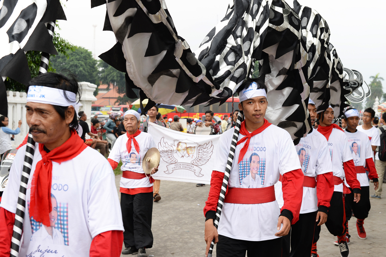 Supporters of the Indonesian presidential candidate Jokowi at an election rally. Photo: Eleonore Schramm