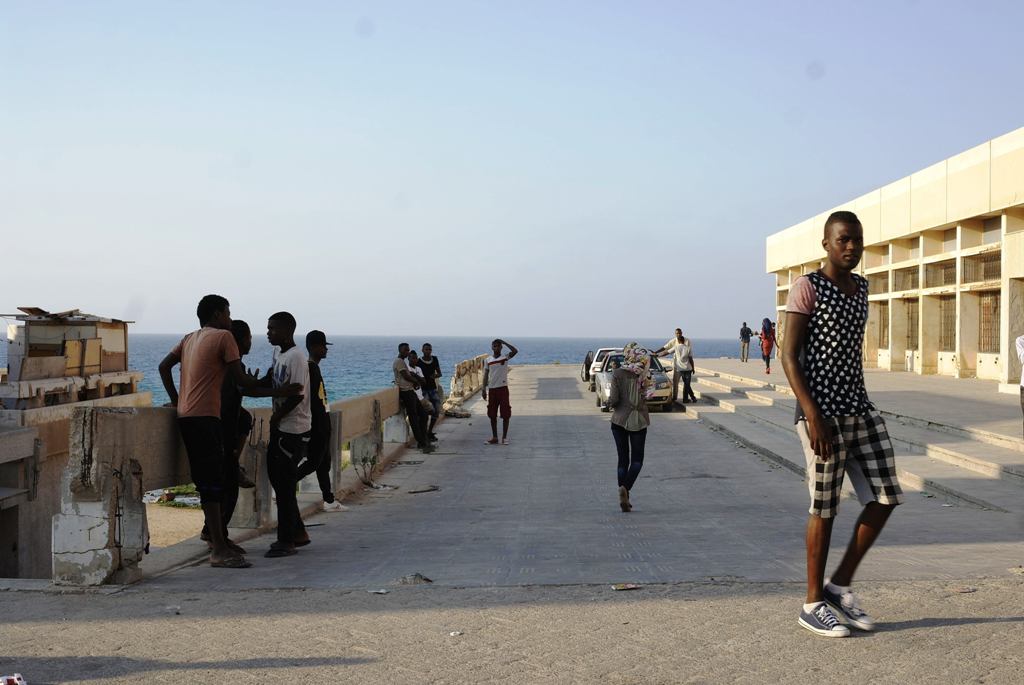 Ein Flüchtlingscamp nahe Tripolis; Foto: Valerie Stocker