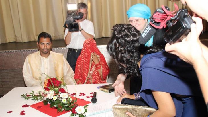 An Islamic wedding between a Muslim woman and a Christian man (photo: Ulrike Hummel)