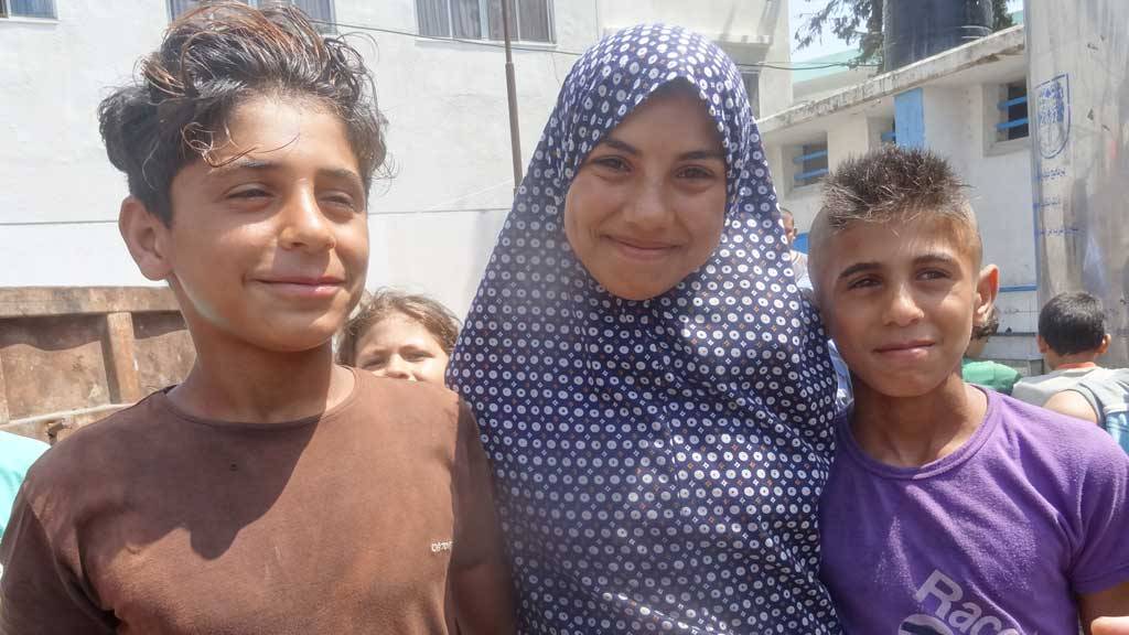 Kinder in einer UNRWA-Schule; Foto: DW/Bettina Marx