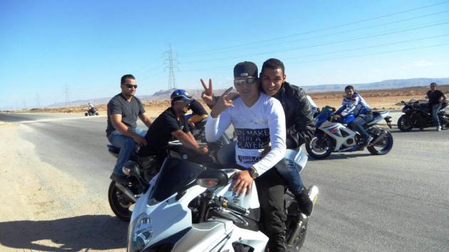 Young people during a motorbike rally (photo: Valerie Stocker)