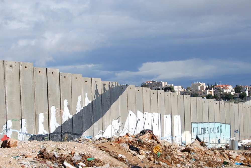 Streetart des italienischen Künstler Blu am Aida-Camp nahe Bethlehem; Foto: Laura Overmeyer