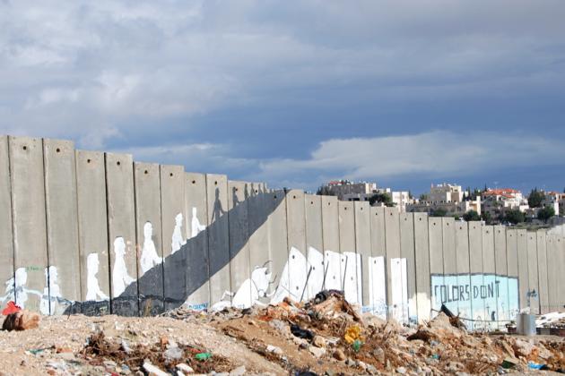 Graffiti by the Italian artist Blu at the Aida Camp near Bethlehem (photo: Laura Overmeyer)