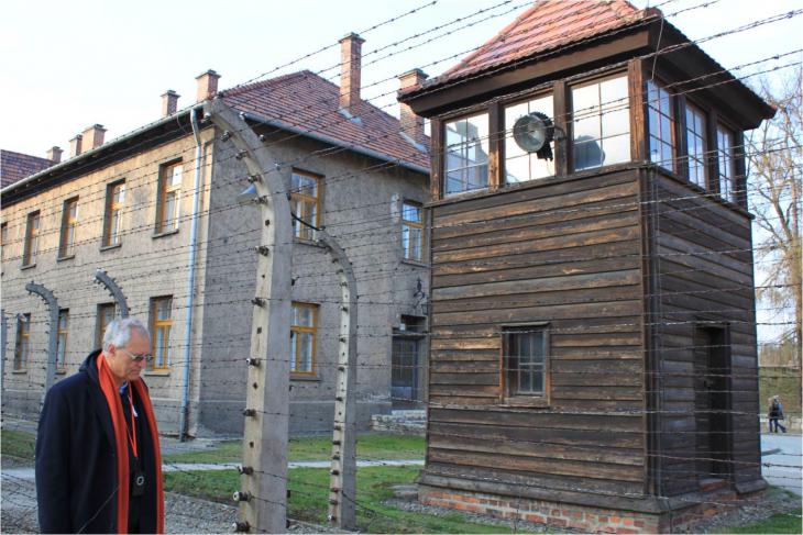 Professor Mohammed Dajani-Daoudi during his visit to Auschwitz (photo: private)