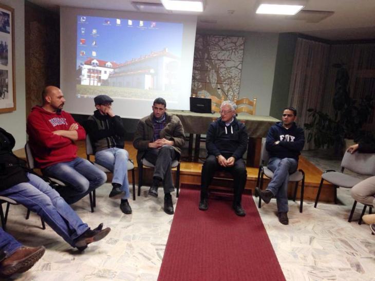 Palestinian participants and Professor Mohammed Dajani-Daoudi (photo: private)