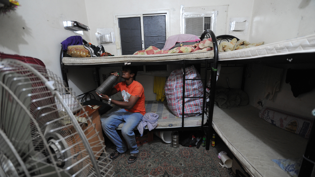 Unterkünfte von Gastarbeitern für den Bau der Fußballstadien in Qatar; Foto: Amnesty International/picture-alliance