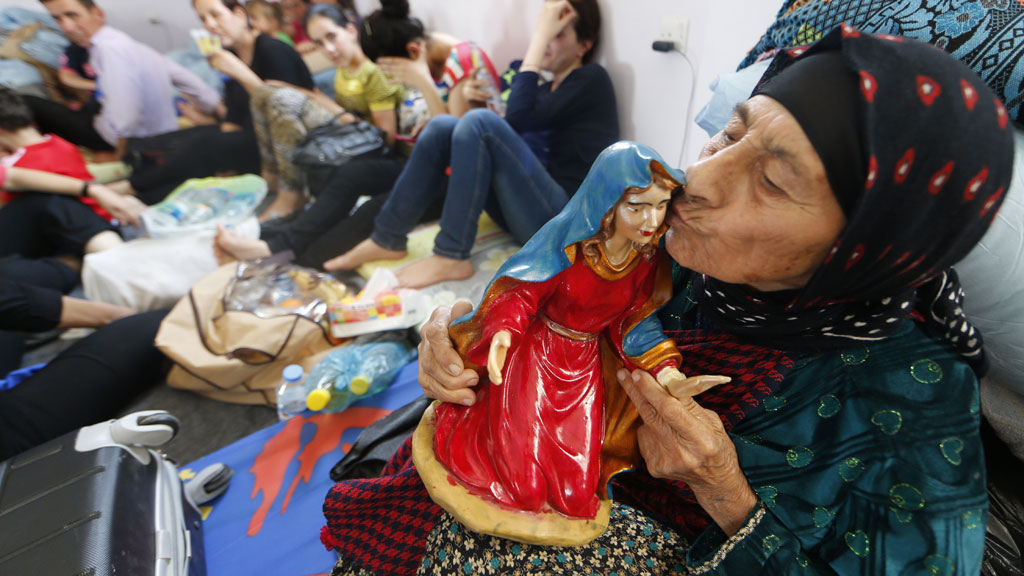 Geflohene irakische Christin aus Mossul; Foto: AFP/Getty Images