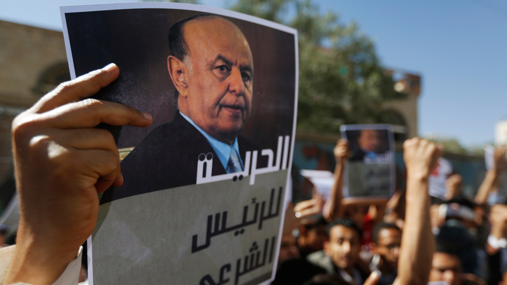 Demonstration von Anhängern Abd-Rabbu Mansurs in Sanaa; Foto: Reuters/Khaled Abdullah 