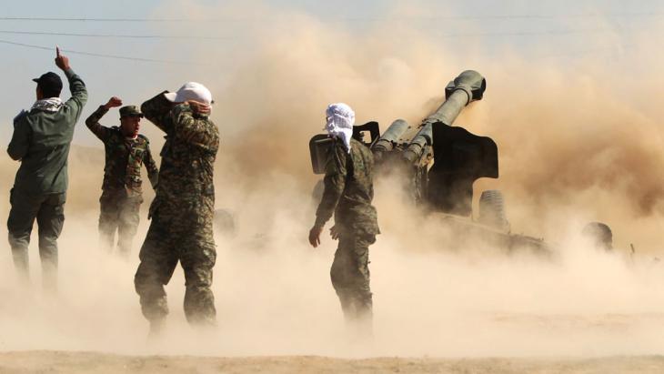 Shia volunteer fighters during the operation to take back Tikrit from the jihadis of IS (photo: Getty Images/AFP/Al-Rubaye)