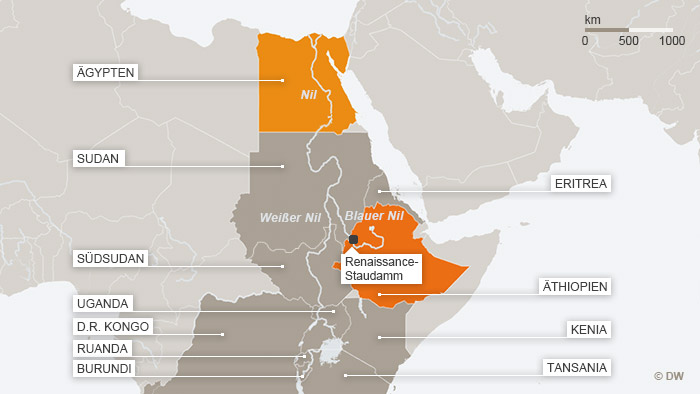 Der Nil und seine Länder. Foto: DW