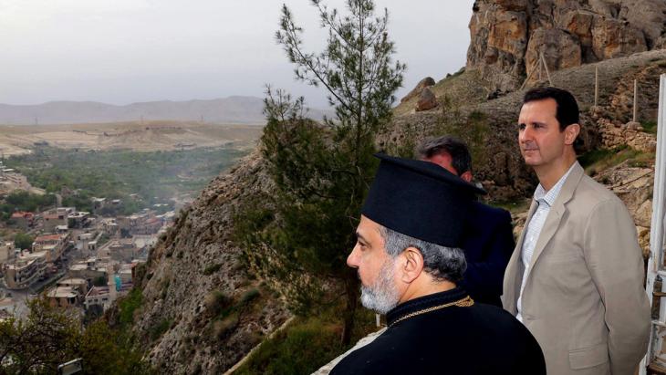 Syrian President Bashar al-Assad after the re-conquering of the Christian city of Maalula (photo: dpa/picture-alliance)