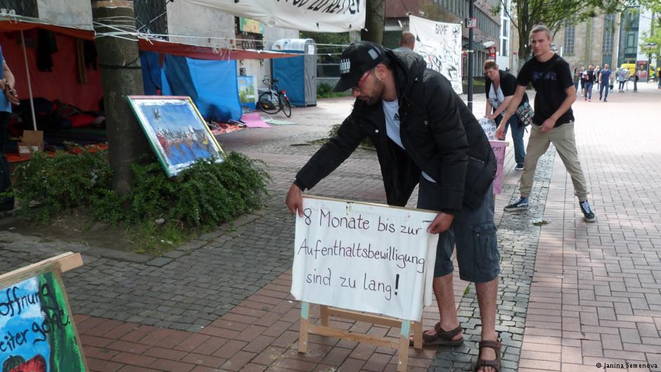 Protestcamp der Flüchtlinge; Foto: Janina Semenova