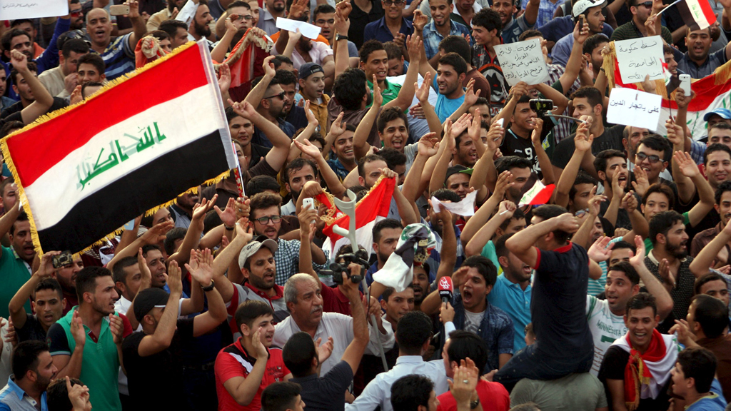 Proteste gegen Korruption und Missmanagement in Kerbala; Foto: Reuters/M. Muhammed