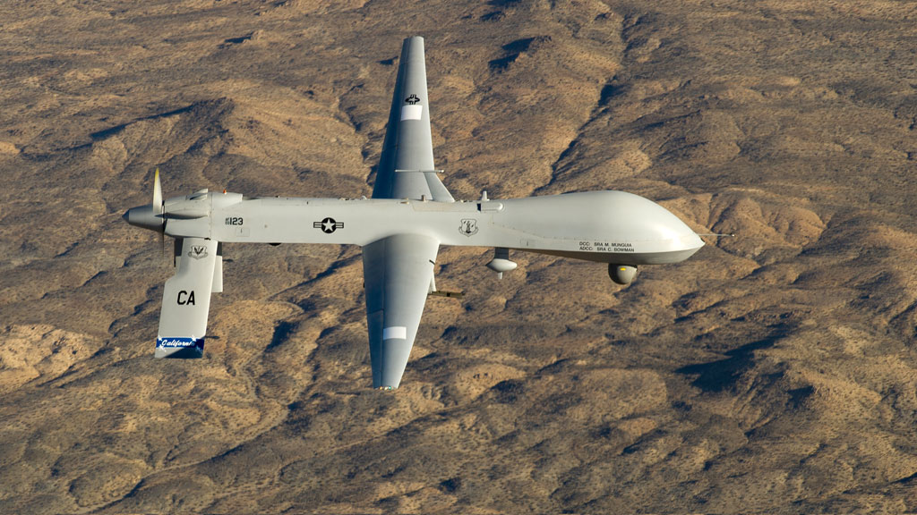 US-Kampfdrohne MQ-1 Predator; Foto: picture-alliance/dpa/U.S. Air Force/Tech. Sgt. E. Lopez