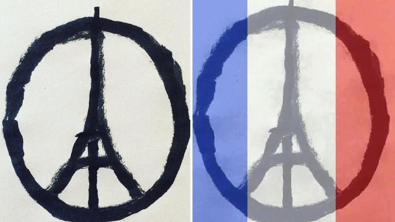 Logo #PeaceForParis; Quelle: Twitter/Facebook