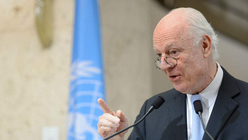 Der UN-Sondergesandte Staffan de Mistura; Foto:  picture alliance/dpa/M. Trezzini