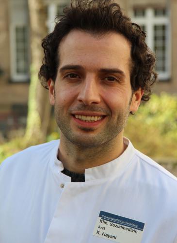 Kinan Hayani, assistant doctor at the Institute for Clinical Social Medicine at the Uni Clinic in Heidelberg (photo: Stefan Buchen)