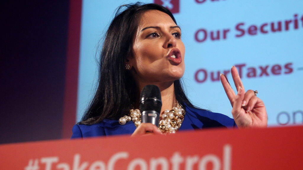 Großbritanniens konservative Politikerin Priti Patel; Foto: Reuters/N. Hall