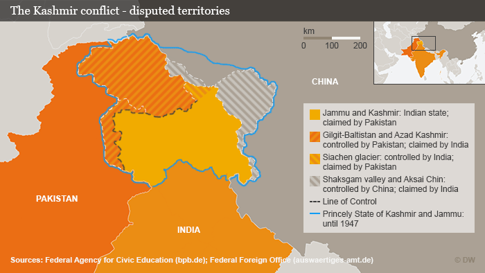 Infografik Kaschmirkonflikt; Foto: DW