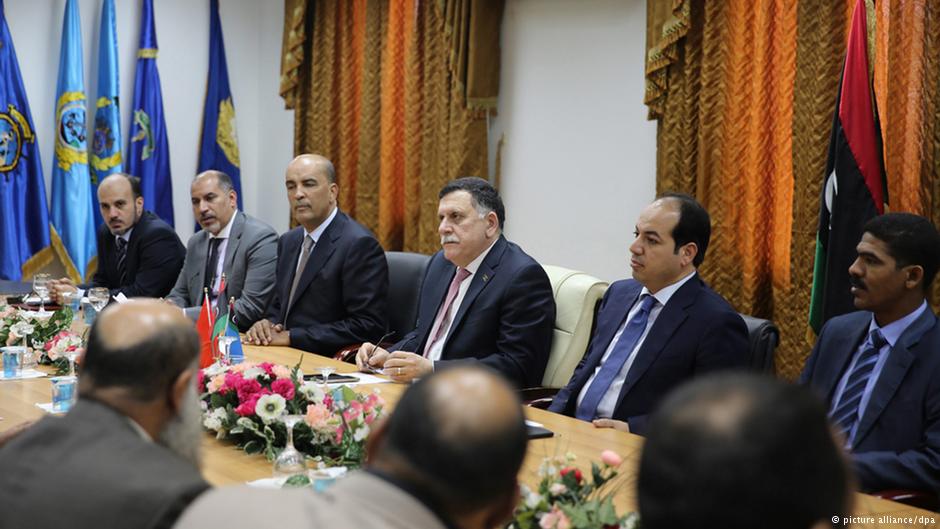 A session of Libya's Presidential Council, chaired by Prime Minister Fayez Sarraj (photo: picture-alliance/dpa)