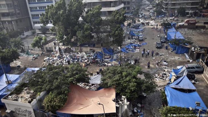 Rabai-al-Adawiyya Square in Cairo following the evacuation of the protest camp (photo: AFP/Getty Images)